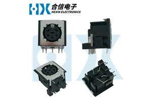 HX Factory Direct DS 6PIN S Terminal Audio Video Din Female Socket Connector Square Terminal Connector