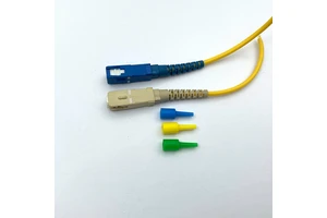 Custom Single-sided Conical 19mm Length 0.9mm Silicone Single-mode Simplex RoHS Certified Fiber Optic Fiber Optic Connector