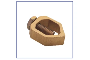 Brass Earth Wire Set and Ground Rod Clamp Type A Rod to Tape Connector for Grounding System High Strength Copper Alloy Hardware