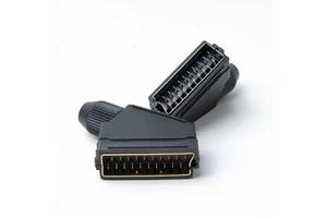 Four-Piece 20-Pin SCART Broom Shaped Male Plug Audio/Video Equipment Compatible Connectors