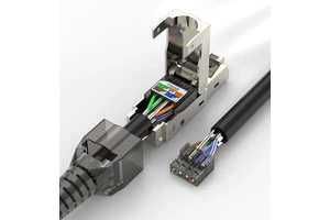 YXY Single Port RJ45 CAT6A Waterproof Connector With 8 Pin Copper Contacts Shielded Keystone Jack PC Housing Network Modules