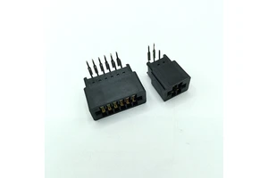2.54 mm Pitch 4-Pin Dual Row Right Angle Card Edge Connector 2x2 Position PCB Board Socket with Through Holes for Slot 2x2