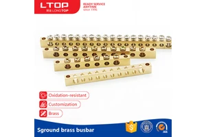 Top Quality Connector Brass Terminals 10 Holes Distribution Cabinet Wire Screw Terminal Ground Copper Neutral Bar Brass Terminal