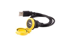 LSHITECH M22 USB Panel Flush Mount Extension Cable Industry Waterproof Circular Plug USB Wire Socket Connector