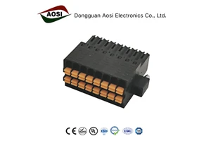 AOSI Manufacturer 15EDGKDHM Double Row Layer 2.54mm Compact Plug-in Copper Alloy Automotive Terminal Blocks