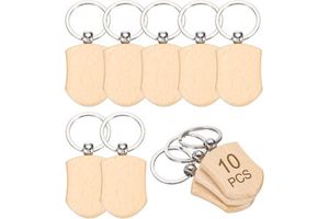 Custom logo Personalized Solid Wood Keychains Factory Rectangle Blanks Split Rings for DIY Engraving Gifts Wholesale Cheap