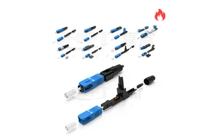 Mini 50/55mm Multimode Optical Fiber Fast Connector SC/APC LC UPC Quick Connect Mechanical Splice 5G Wi-Fi CE Certified