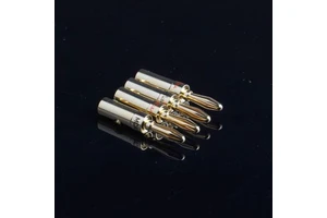 Pure Copper Banana Audio Cable Connector with Gold-Plated Head Rated 10A Welding-Free Speaker Plug and Audio Turn