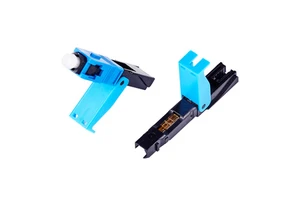 LC UPC Fiber Optic Quick Connector ≤0.3dB Insertion Loss 3.1x2.0mm Butterfly Cable for FTTH