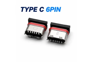 High Consistency Vertical 6Pin USB Type C Connector for Batch Production Control PCB and Device Module