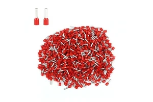 VE Insulated Copper Brass Pin Single Tubular Cold Pressure Wire Crimp Cable Connector Cord End Bootlace Ferrule Terminals