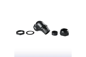 WZUMER 90 Degree Right Angle Cable Gland PG13.5 M12 Nylon Connector IP68 Waterproof for Control Panel Junction Box