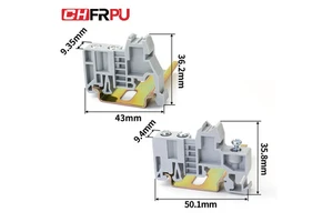 CHFRPU Fixed Terminal Block with DIN Guide Rail Ew-35 Nylon End Stopper & EUK Screw Fixtures Product Category Terminal Blocks