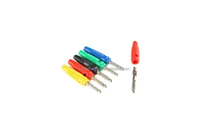 Pure Copper Gold-plated Solder-free 32A High-current High-voltage Connector 4mm Banana Plug Soft Rubber Sleeve Banana Head 7Pin