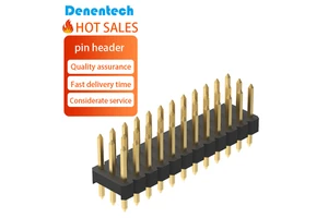 Denentech 2.54mm Triple Row Straight DIP Pin Header Connector for PCB Board to Board & Mezzanine Applications