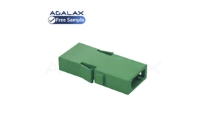 Simplex Fiber Optic Adapter MMC-MMC Coupler with Ear Green Plastic Reduced Flanged