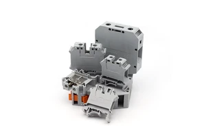 High Safety Uk2.5B Din Rail Wire Terminal Block V0 Fireproof Insulation Material 24 12Awg Specification for New Energy Cabinet