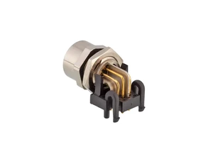 KRONZ M12 Angled Male Back Mount Plug PCB Type 2 3 4 5 6 7 8 12 Pin a B D Code Panel Mount Circular Connectors