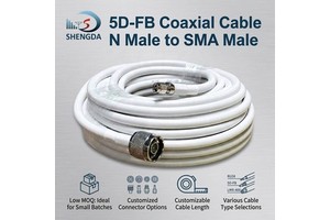 5D-FB Coaxial Cable N Male To SMA Male RF Connectors 50Ohm Low Loss Coax RF Extension Pigtail Cable Assembly