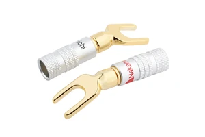 JIALUN Pure Copper Gold Plated 4mm Banana Plug High Quality Banana and Tip Connectors for Speakers