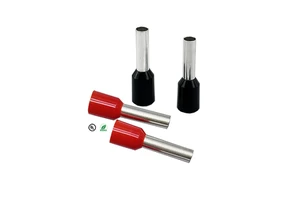 European Tubular Insulated Terminal 1.5 Square CE1508 Pin-shaped Red Copper Cold-pressed Terminal Block
