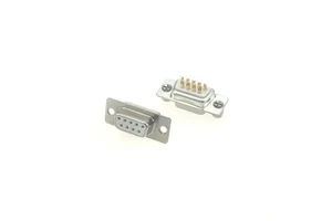 DEYCONN High Power D-SUB Female DB9 PIN Golden Plating PBT Black Housing Brass Terminal PCB Application Solder Type Connector