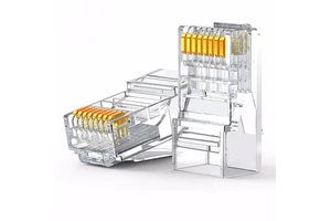 Hot Sale Ethernet Cable Connector 23AWG Network Cable CAT6 Plug Cat5e CAT6 with 8 Pins Golden Plated Connector