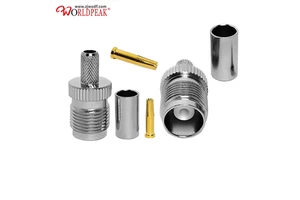 TNC Jack Female Crimp Straight Rf Coaxial Connector for RF WDFR240 RG8x H155 KSR240 Coaxial Coax Extension Cable