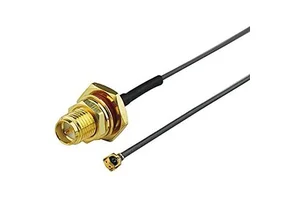 Coaxial Cable Connector RP-SMA Jack Bulkhead with O-ring to U.fl Pigtail Extension 1.13mm Cable