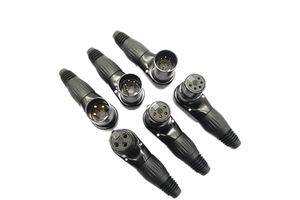 90 Degree Right Angle XLR Microphone Connector Female and Male Speaker 3-Pin 4-Pin 5-Pin Copper Gold Connectors