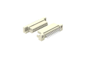 2.54mm Brass Connector Grey Color R Type Straight PCB 2.54mm Pitch Euro Connector 3-Rows 2*32PIN 64PIN Male DIN41612 Connector