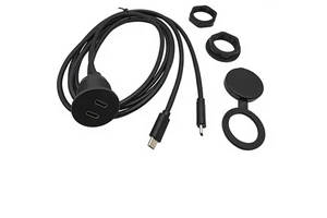 GIET 2-Port USB C 3.0 USB3.0 Waterproof Connector 4 9 Pin USB Cable Connector With Waterproof Cover New Condition Product