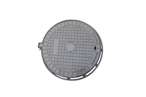 EN124 Ductile Cast Iron Round Manhole Cover with Frame Black Bitumen Coated Welding Service Available