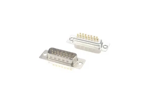 High Power D-SUB Male DB 15 PIN Solder Type Golden Plating Silver VGA Connector with Bonding Wire