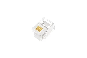 RJ11 CAT3 UTP 6P4C Plastic Telephone and Network Modular Plug Electric Wire Connectors Plug