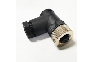 Factory Price Sensor Male and Female Connector Moulded on the Connector Black M12 8 Way 8 Pin Connector for Industrial