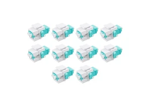 Module American Standard Panel Female Keystone Jack SC/APC Fiber Optic Adapter Blue and White PC Shell