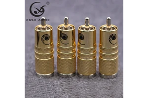 YIVO Gold Plated RCA Connector Silver Conductor HIFI Audio Video Connector Plug for Media Players and Audio Equipment