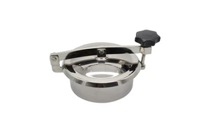 Food Grade Milk Oil Beer Non Pressure Stainless Steel 304 316L Manways Sanitary Round Tank Manhole Cover