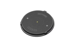 JQ-D400-Black Bitumen Manhole Cover Round Double Seal Single Seal Fabrication Services Ductile SMC Material Cover