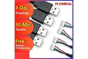 High Quality USB A 2.0 Male To JST PH 4P Or 5-Pin Molex PicoBlade Male Connector USB Cable Assembly