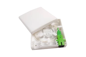 Compact 1-2 Port FTTH Optical Terminal Box White Desktop Enclosure Fiber Optic Cable Connection and Distribution Box