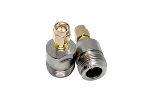 N Female to SMA Male RF Coaxial Adapter 50 Ohm Straight Coaxial Connector for Antenna & RF Test Equipment
