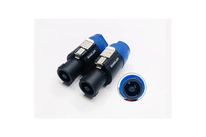 4 Pole Speaker Adapter Connecter Audio Video Cable Connector Nickeled Plated Copper Pins Waterproof C-NL4FC 4 Pin Speakon Plug