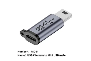 JILIAN Mini 12W Flash Charging DC Type-C Female to 8 Pin Connector Adapter for Laptop Mobile Phone & Camera