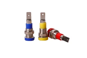 Copper Contact 1A High Current Solder Type 4mm Banana Socket Jack Female Connector for Audio & Video Applications