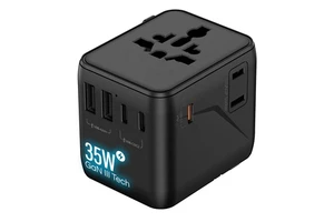 Worldplug Newest 2AC 2500W PD 35W Fast Charger Travel Adaptor Multi Plug Socket Universal Travel Power Adapter With 2A3C