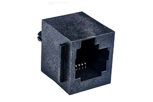 DGKYD 1X1 Single Port Female PCB 6P6C All-Plastic Straight Plug-in RJ11 Network Connector with Latch Welding Ethernet Connectors