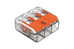 221-413 Original Terminal Butt Splice Individual Openings Connector Push 12-24 AWG Transparent Orange SMT Manufacturer