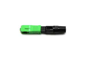 Fast Connectors SC / APC Optical Fiber Quick Assembly Indoor 55 - 60mm Fibrt Optic Connector